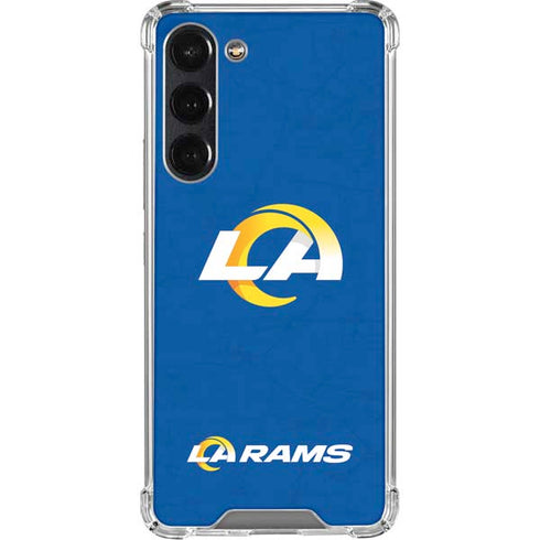 NFL Los Angeles Rams Distressed Galaxy S24 FE Clear Case